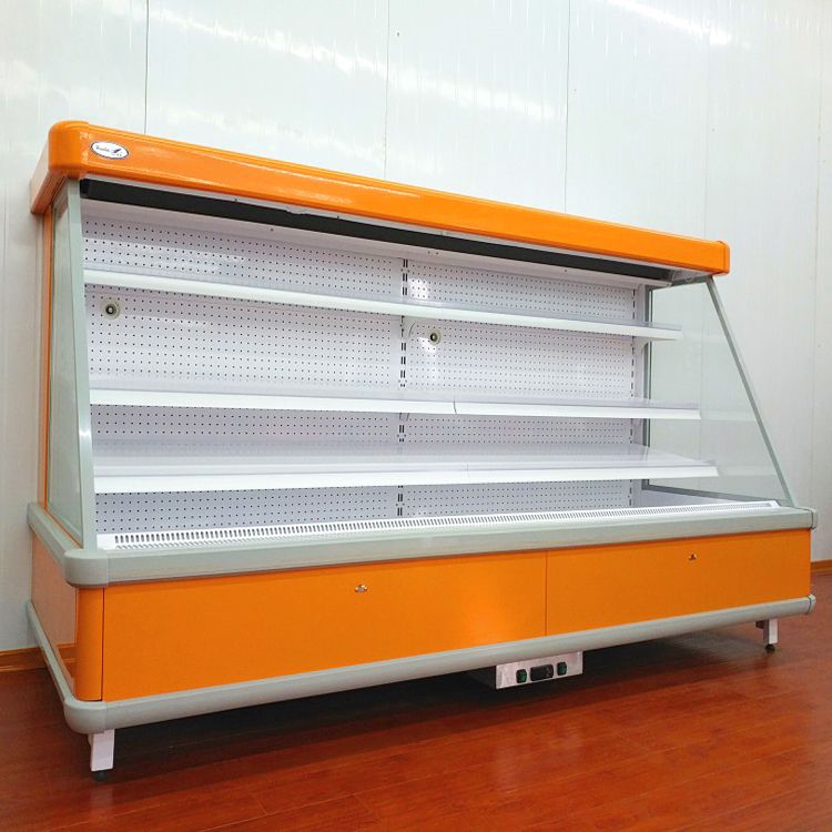 Vertical combined multi-deck refrigerator equipment vegetable fruit display showcase