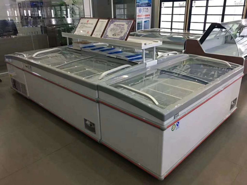 Top quality seafood display deep freezer