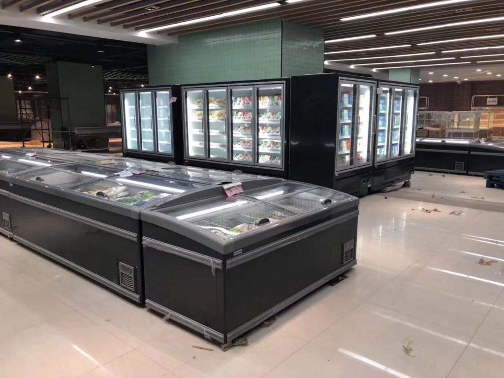 Top quality seafood display deep freezer