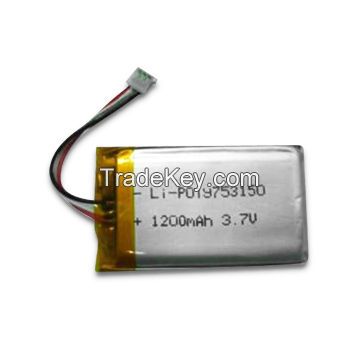 3.7v 1200mah Rechargeable Lithium Polymer Battery Pack