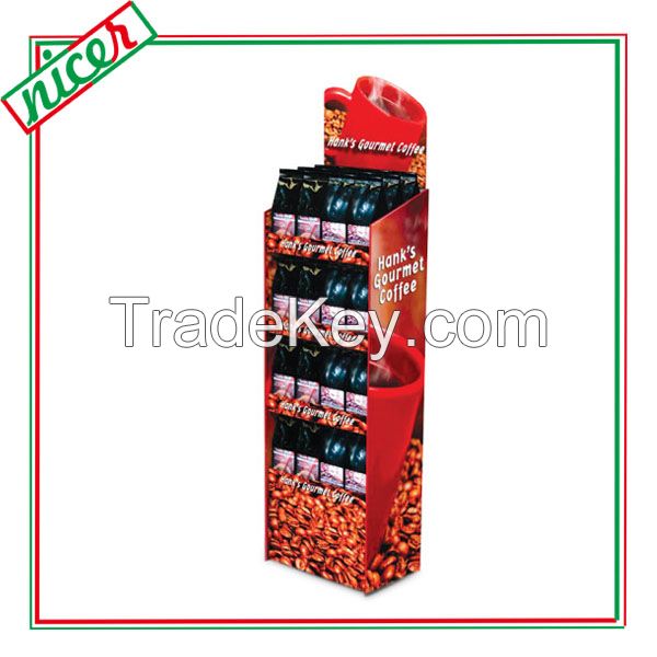 Economic cardboard material Point Of Sales Coffee Display