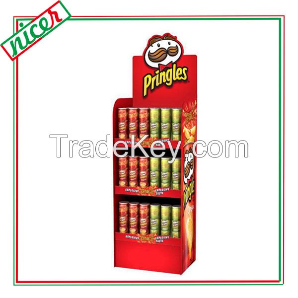 Durable Corrugated cardboard Potato Chips Pop Displays