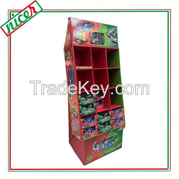 RC Car Toys Shelf merchandising Display With LCD Monitor