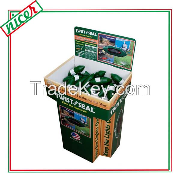 High quality corrugated cardboard dump bins display