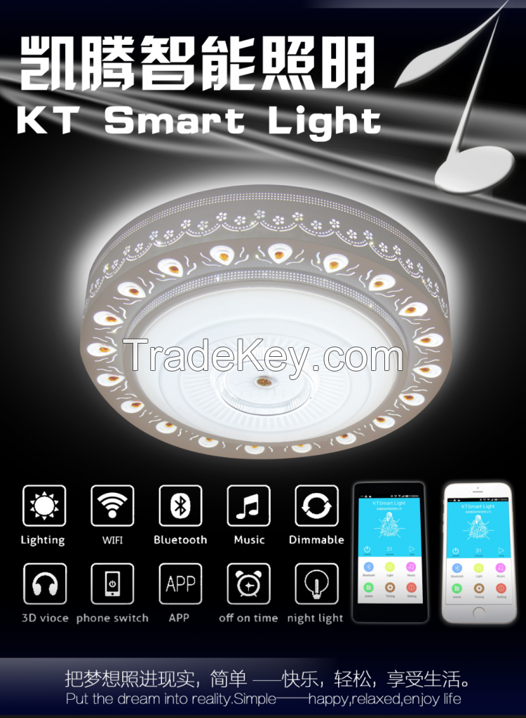2016 Newest Smart Ceiling Music LED Light Changeable Color with APP Control