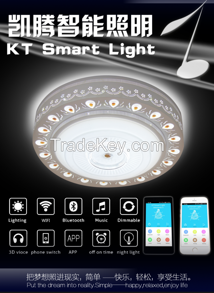 LED smart music ceiling light