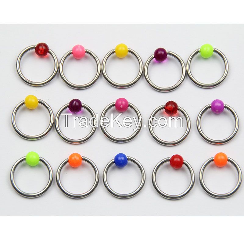 Acrylic 316L stainless steel basic style CBR and BCR body piercing jewelry wholesale