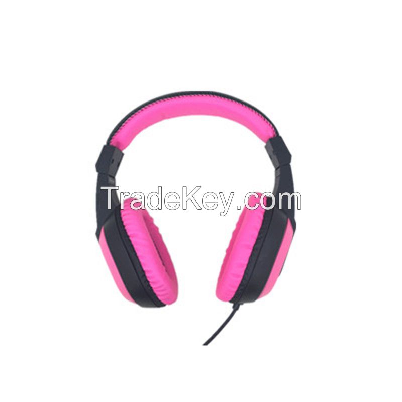 best price wholesale price pink color cute cool wired headphone for girl