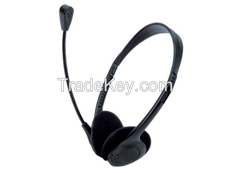 fashion cheap price computer multimedia headset with rotary boom mic