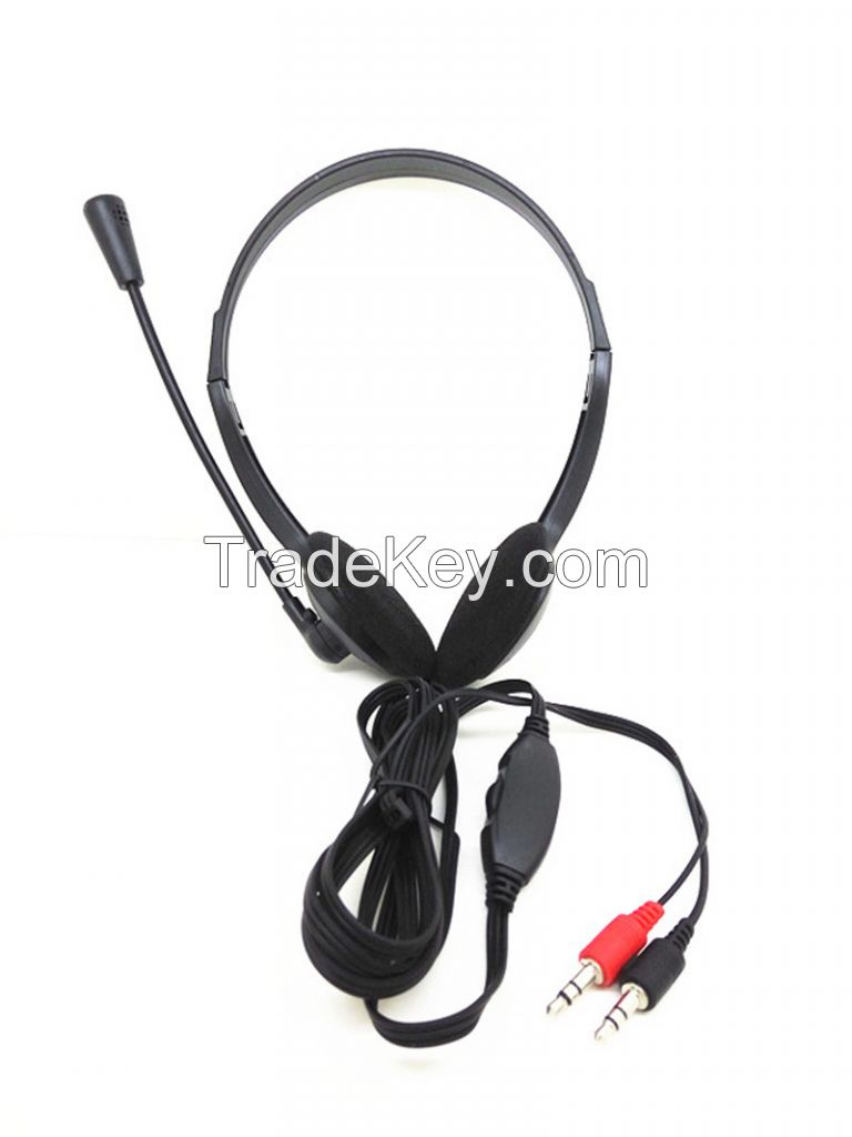 fashion cheap price computer multimedia headset with rotary boom mic