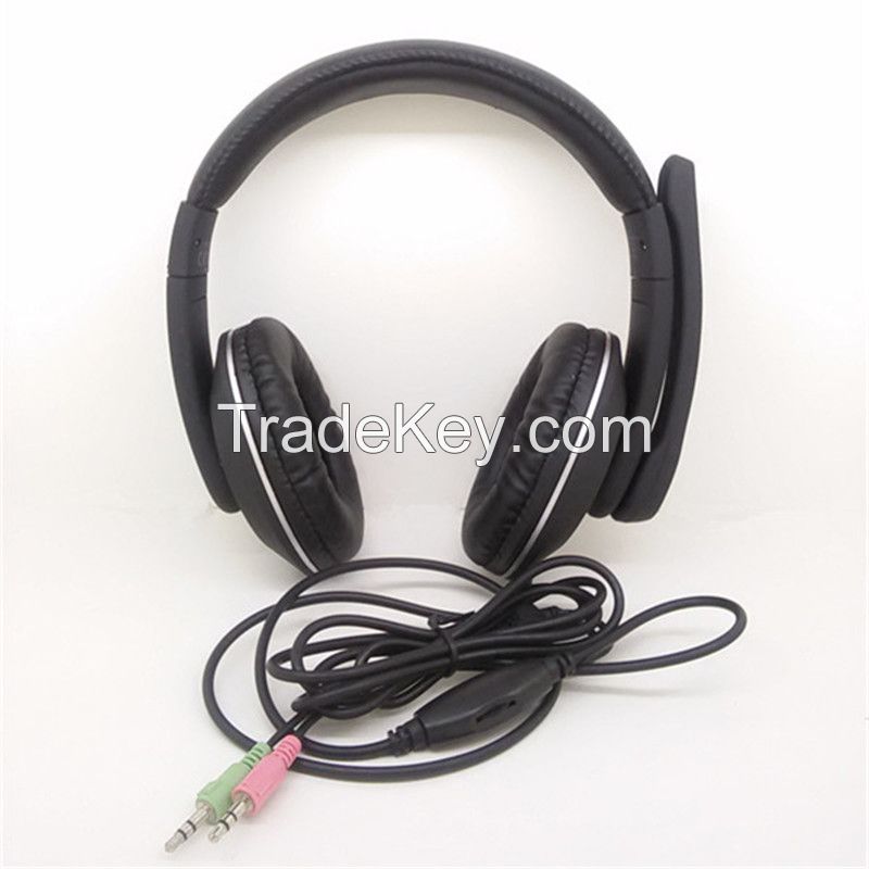OEM custom design single side computer headphone headset with mic