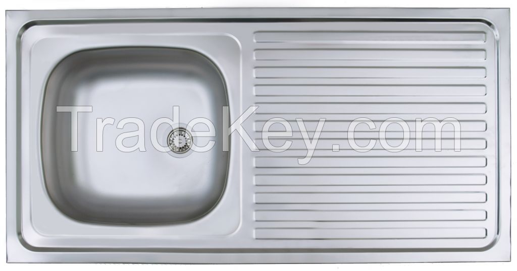50x100 Stainless Steel 304BA Kitchen Sink