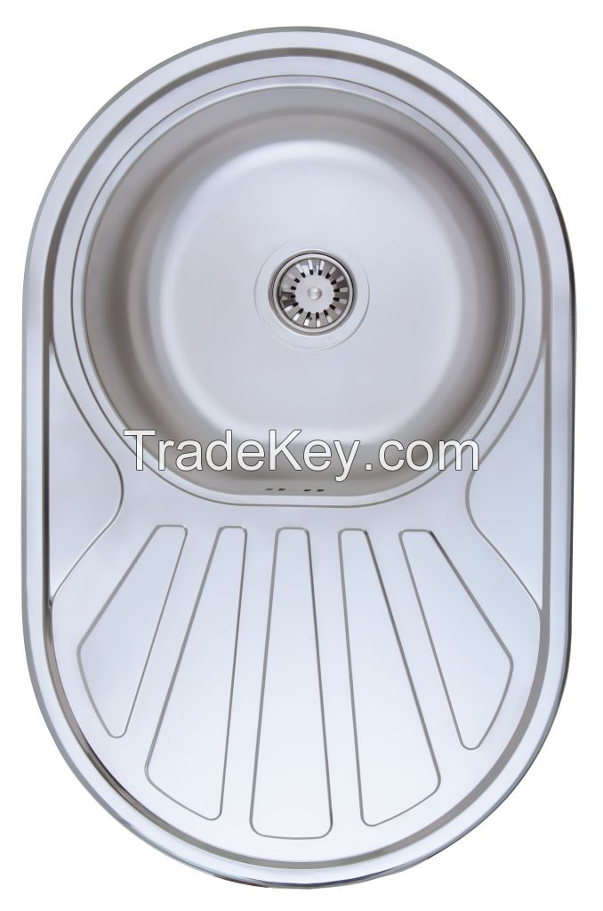 49x78 Stainless Steel 304BA Inset Kitchen Sink