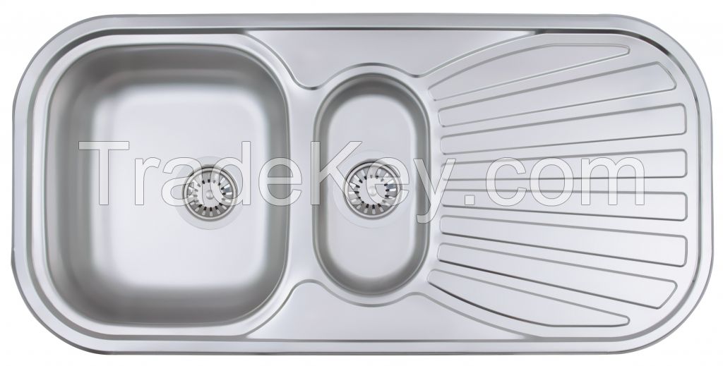 50x100 MB Stainless Steel 304BA Inset Kitchen Sink