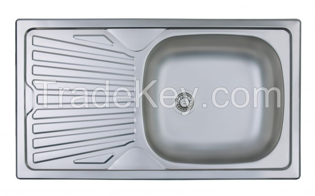 43, 5x76 Stainless Steel 304BA Inset Kitchen Sink