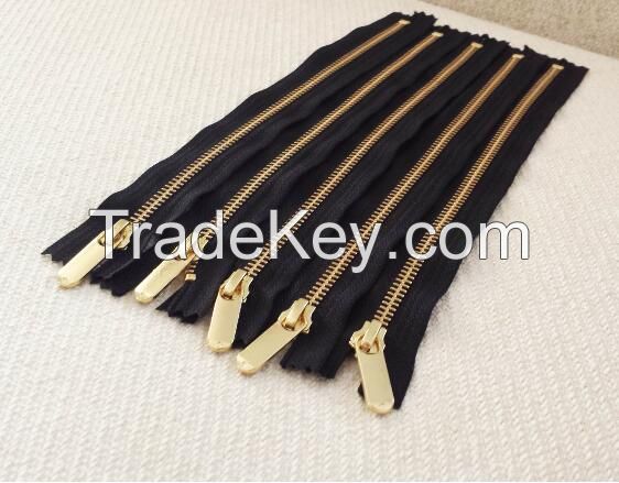 Bronze Metal Zipper in hotsale