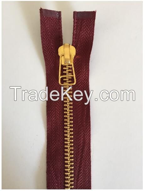 Gold Metal Zipper in whole sale