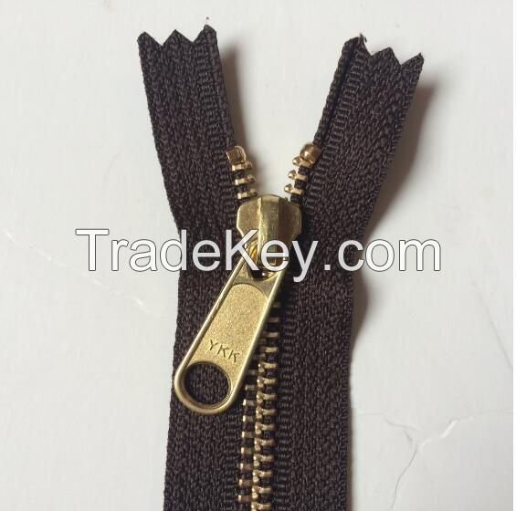 Bronze Metal Zipper in hotsale