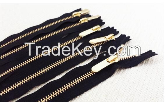 Bronze Metal Zipper in hotsale