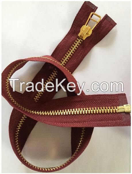 Gold Metal Zipper in whole sale