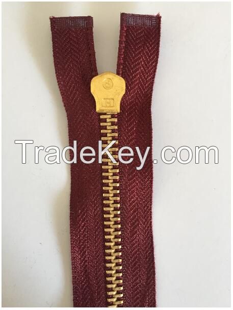 Gold Metal Zipper in whole sale