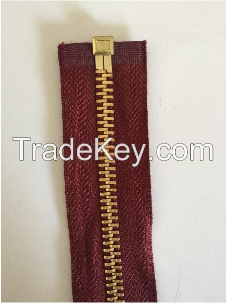 Gold Metal Zipper in whole sale