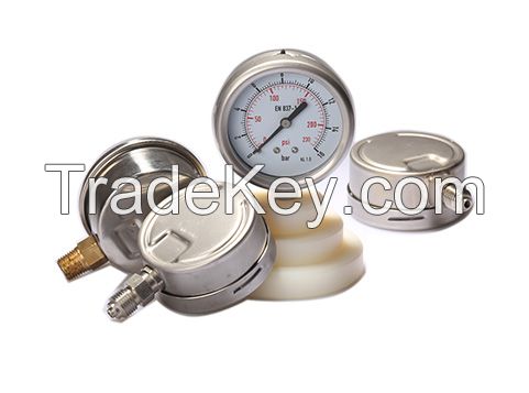 Bayonet bezel oil filled pressure gauge