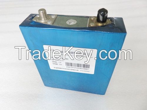 Square aluminum shell phosphate iron lithium power battery