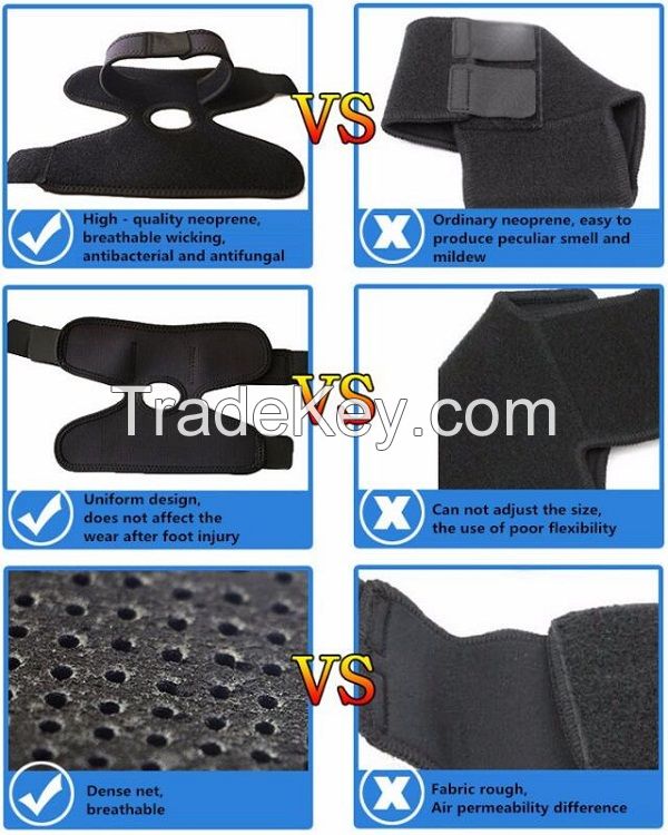 Elastic black ankle brace