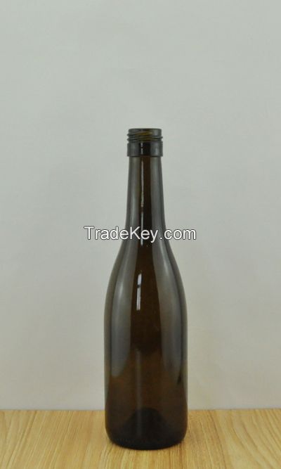 mini burgundy screw wine bottle 375ml