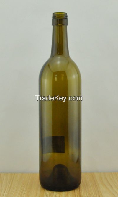 empty 750ml glass wine bottles with screw finish