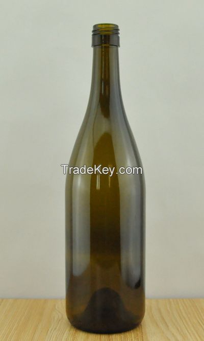 Hot sale burgundy bottles screw wine bottle 750ml