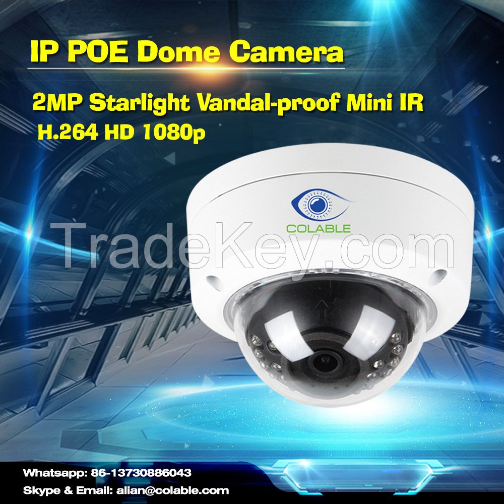 2MP Starlight Vandalproof Mini IR Dome Camera