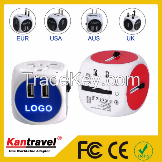 Promotion gift custom Convenient to carry universal travel adapter man
