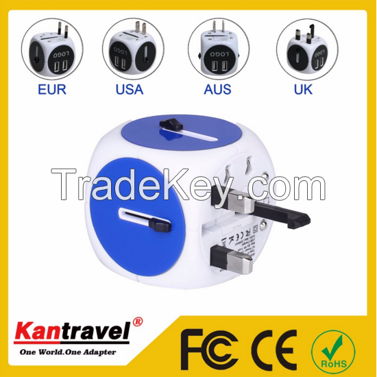 Promotion gift custom Convenient to carry universal travel adapter man