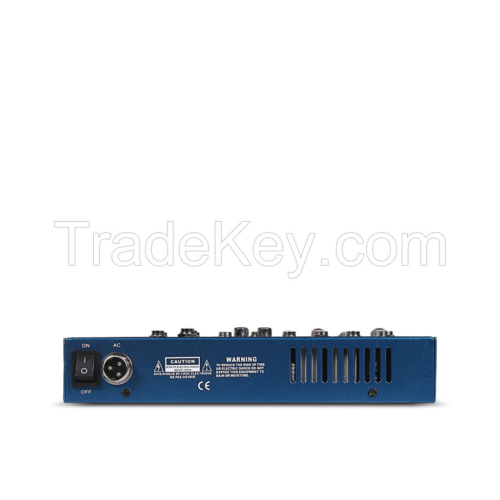 F4 4 channels (2 Mono+2 stereo)sound console Equipment USB LED Display professional Audio DJ Mixer