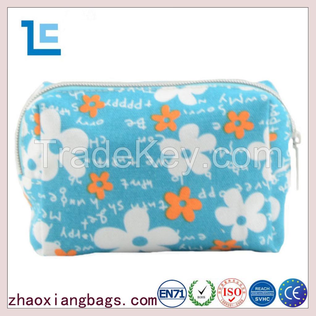 Zhaoxiang cheap promotional custom canvas travel toiletry bag