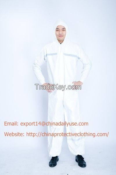 Waterproof Plastic Protective Disposable  Microporous Coverall