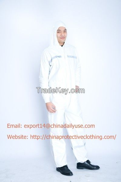 Waterproof Plastic Protective Disposable  Microporous Coverall