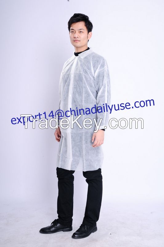 Nonwoven Disposable Medical Lab Coat with china factory
