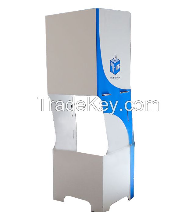 Corrugated plastic polling booth for 1 person 