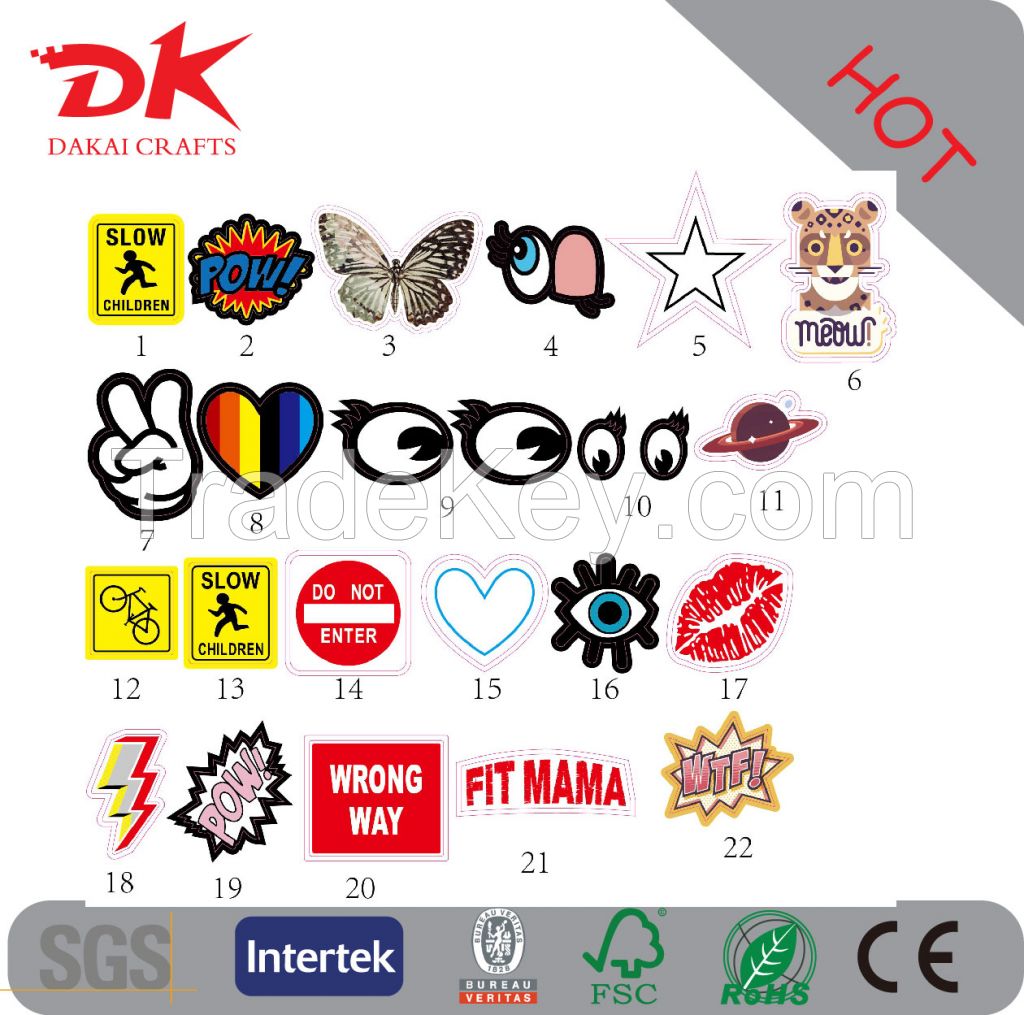 Promotional self adhesive embossed leather stickers for leather case