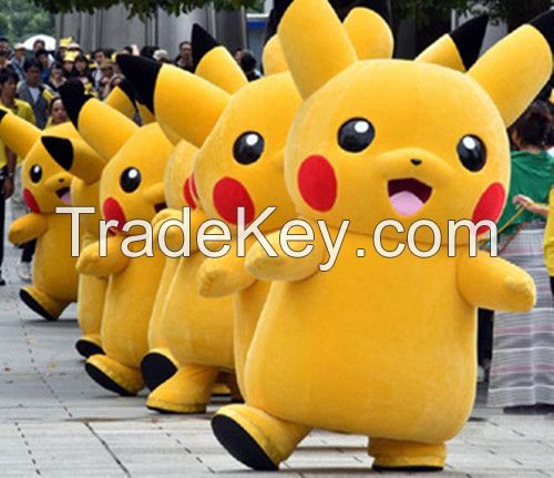 Adorable Hand-made Dancing Pikachu Mascot Costume Carnival and Commercial Activities Supply Adult Size