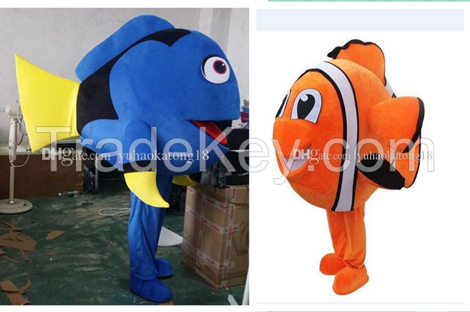 New Finding Nemo Lovely Dory Fish Mascot Costume Hand-made Party and Promotional Supply Adult Size