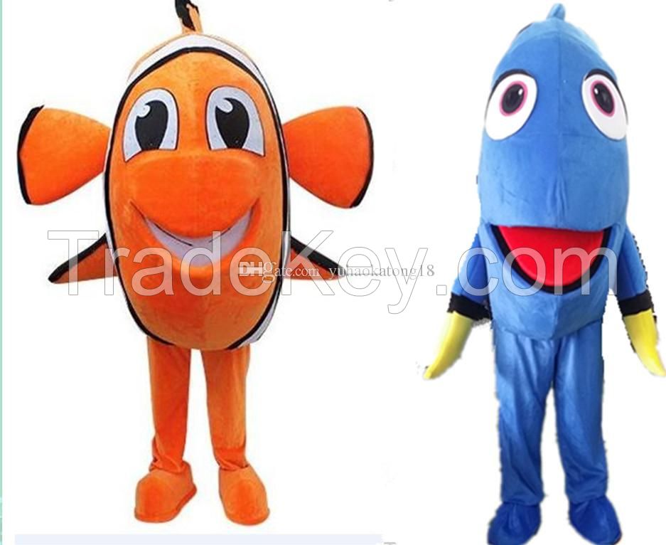 New Finding Nemo Lovely Dory Fish Mascot Costume Hand-made Party and Promotional Supply Adult Size