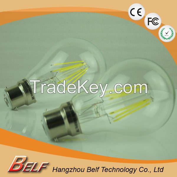 E27 8W Wholesale edison Aluminum base housing indoor a60 led filament bulb