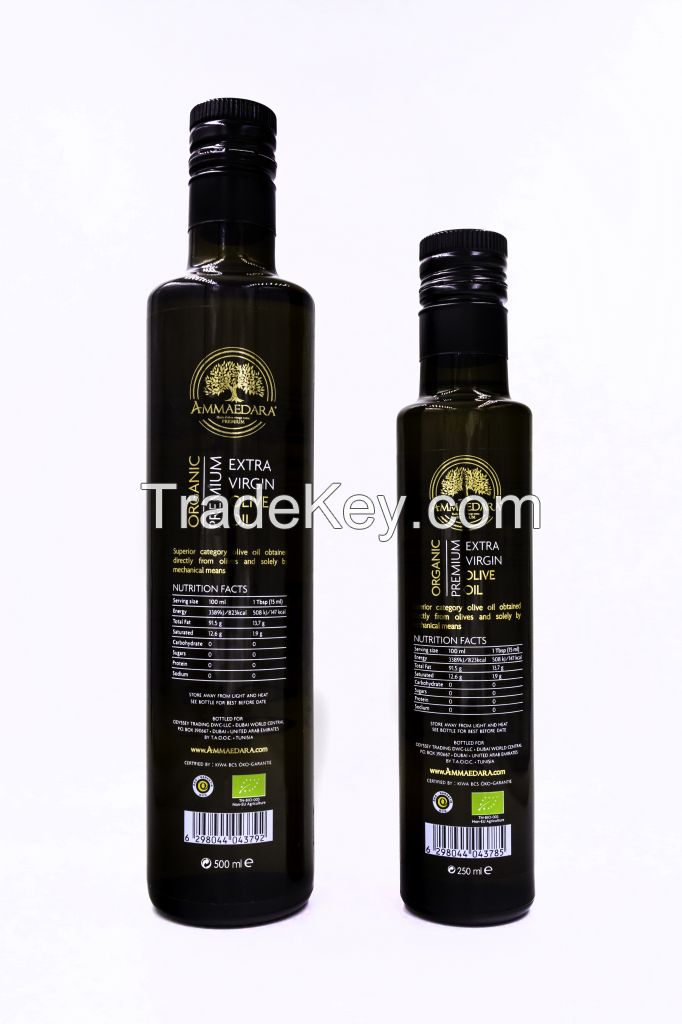 Organic Extra Virgin Olive Oil - 500ml Glass-bottled - Ammaedara