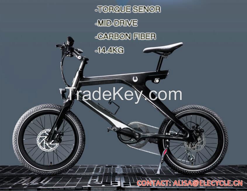 ELECYCLE Torque Senor Mid-drive carbon fiber electric bike