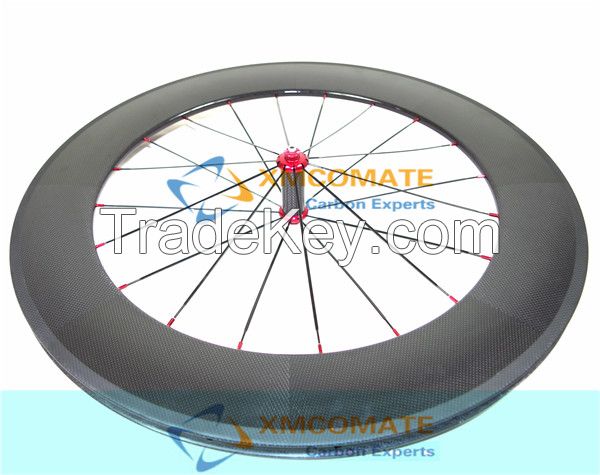 CARBON FIXED GEAR WHEEL 700C CARBON ROAD BICYCLE WHEEL CERAMIC HUB CARBON WHEELS 88MM CLINCHER STRAIT PULL/XMCOMATE