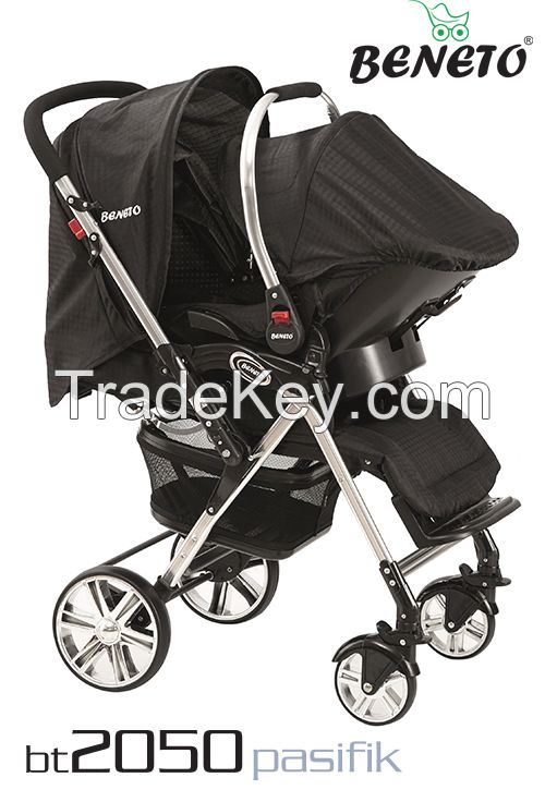 Beneto BT-2050T Double side Aluminum Travel System Baby Stroller